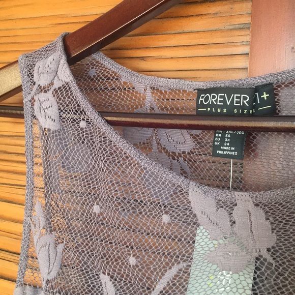 Floral Lace Bodysuit Forever 21+ 3X - Picture 3 of 3